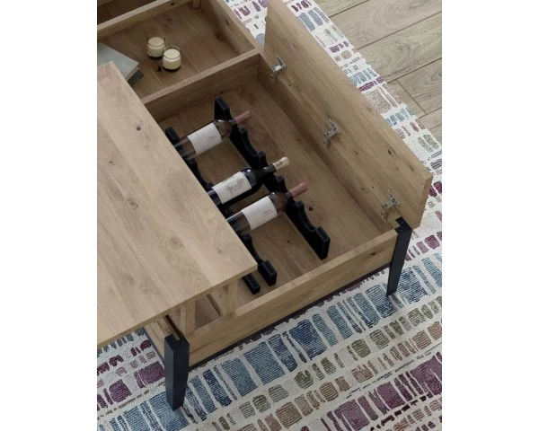 Table De Salon Moderne Avec Plateaux élévateurs "Breeze" Retour Gauche – Image 4