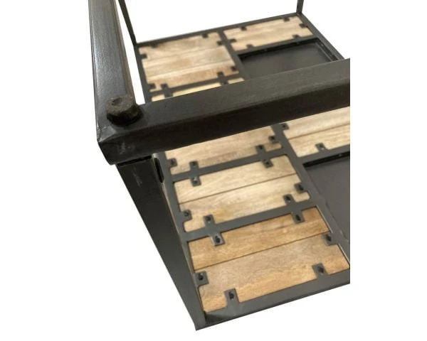 Table Basse Rectangulaire Métal Et Bois Piétement Aérien "Camaïeu" – Image 7