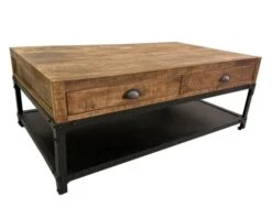 Table Basse 4 Tiroirs Manguier Massif "Emil"