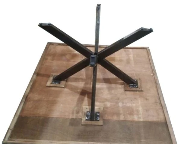 Table à Manger Carrée 150x150 Cm "Bronx" Bois Et Métal – Image 6