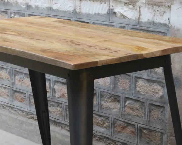 Mange-debout En Métal Et Bois Massif 150x80 Cm "Dowtoun" – Image 4