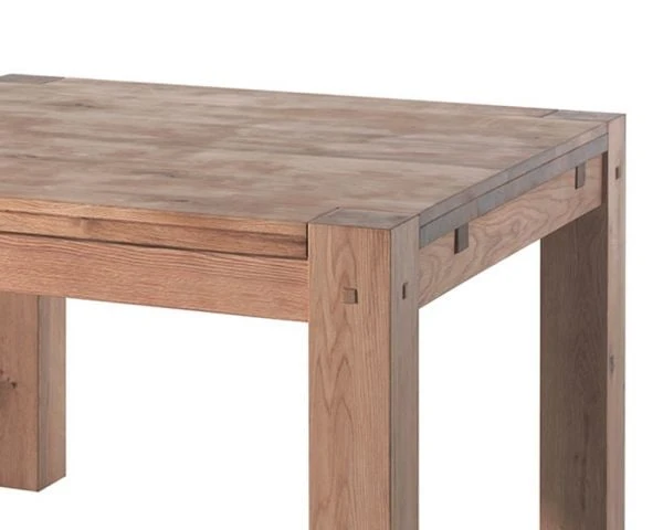 Table De Repas Carrée En Chêne Massif Huilé "Lodge Casita" 120x120 Cm – Image 2