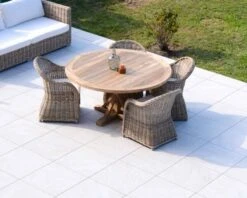 Table De Jardin En Teck Recyclé DiamÚtre 120cm "Balangan Beach"