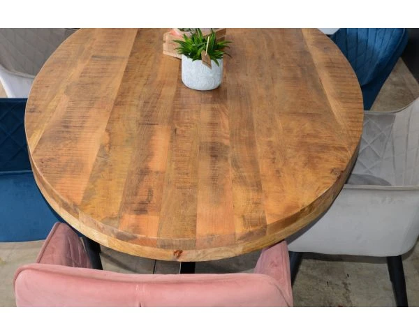 Grande Table Ovale En Bois Et Métal 240x120 Cm "Andy" – Image 4