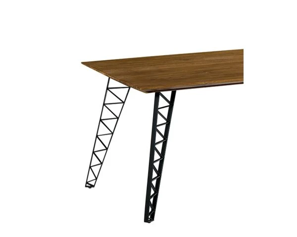 Table De Repas En Teck Et Pieds Design Industriel "Fairley" – Image 4