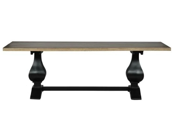 Grande Table De Repas 8/10 Places Style Chic Noire Et Bois "Legacy" – Image 8