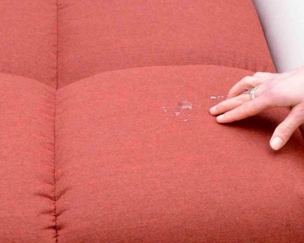 Canapé Extérieur Avec Angle Retour Gauche Tissu Rouge Et Beige Sunbrella "Lazy Beach" – Image 7