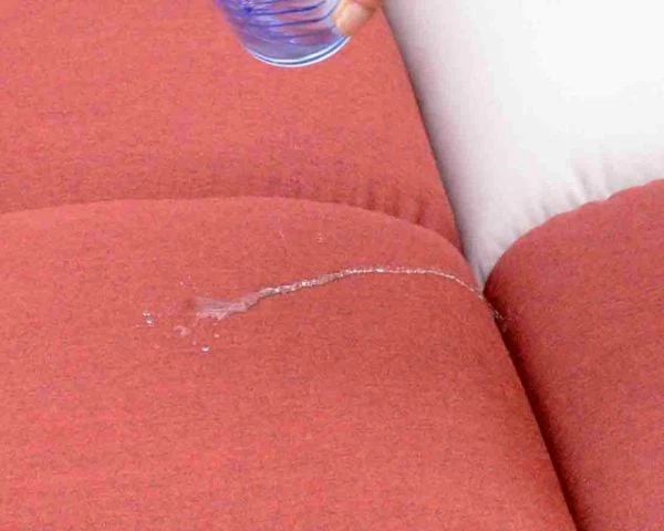 Canapé Extérieur Avec Angle Retour Gauche Tissu Rouge Et Beige Sunbrella "Lazy Beach" – Image 6