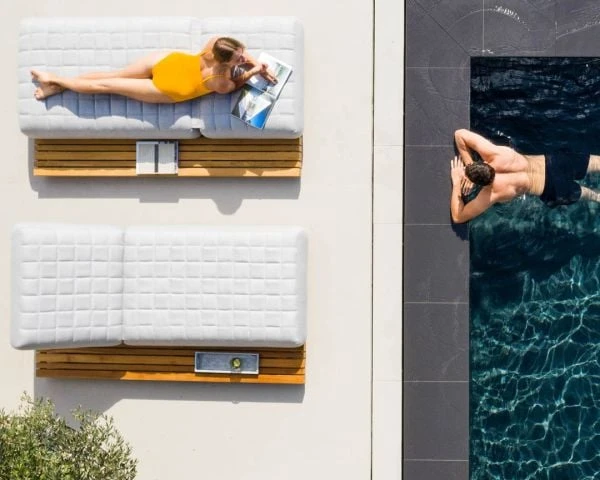 Tablette D'agrément En Teck Pour Bain De Soleil "Lombok"