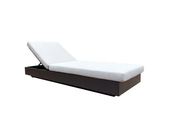 Bain De Soleil Aluminium Et Tissu Gris Clair 1 Place "Lisboa" – Image 7